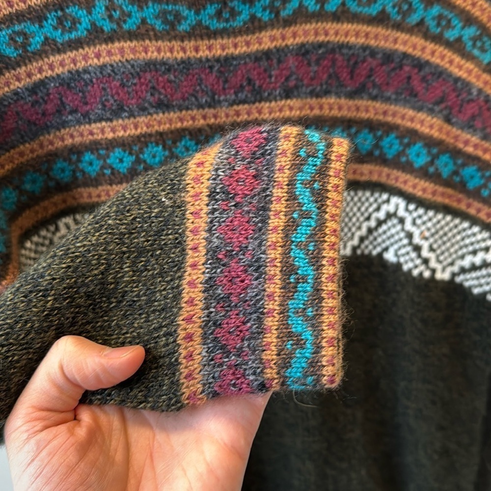 VINTAGE RETRO Multicoloured Sweater | Medium | Knit - Picture 3 of 8